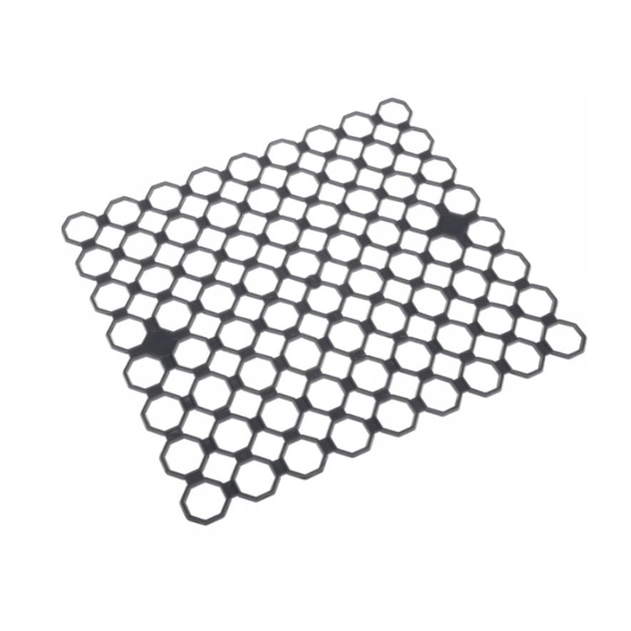 Mata kratka do zlewu tworzywo miękka prostokątna grafitowy szary ciemny