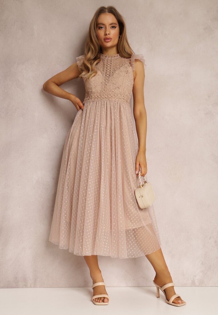 Beżowa Sukienka Canissa