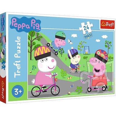 Trefl Puzzle 24 maxi Aktywny dzień Świnki Peppy