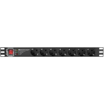 Listwa zasil.rack Pdu 1U 16A 2m 7 PDU-PRO-07F-0200