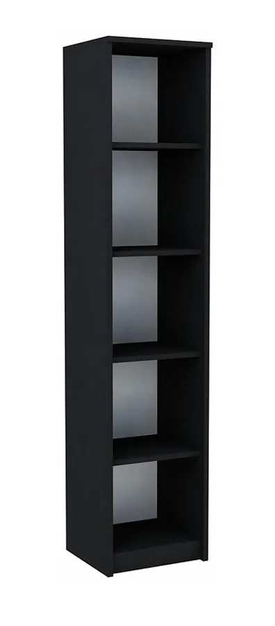 Czarny regał z półkami do salonu H3-H49