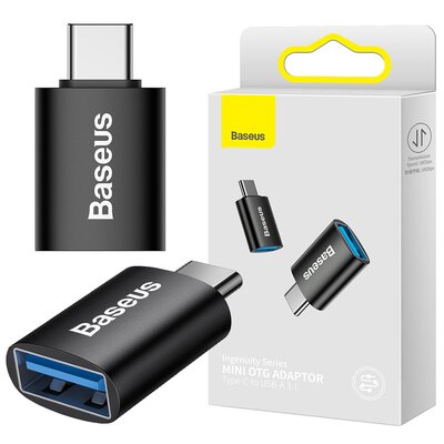 Baseus Adapter USB-C do USB-A Ingenuity, OTG (czarny) ZJJQ000001