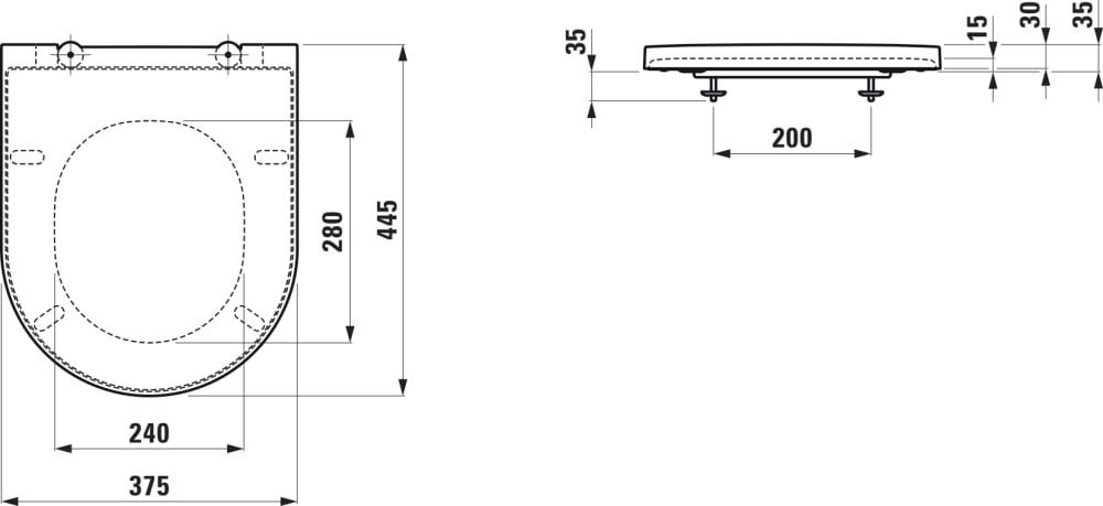 Laufen Kartell Deska wolnoopadająca biały mat H8913337570001