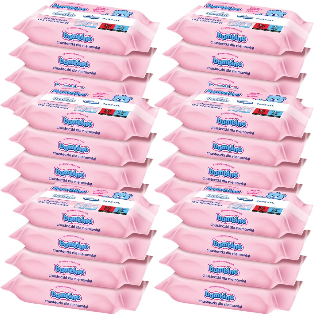 BAMBINO Chusteczki nawilżane dla niemowląt 24 x 63