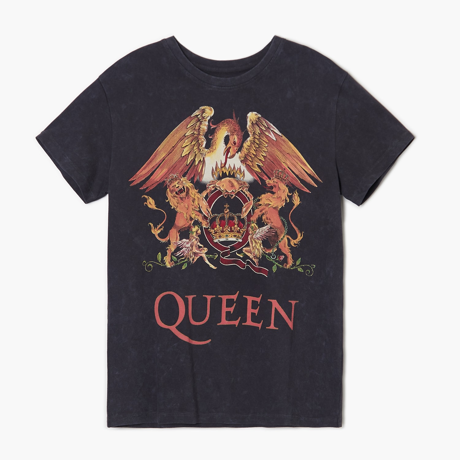 Cropp - T-shirt oversize Queen - Szary