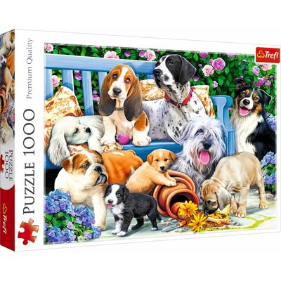 Trefl Puzzle 1000 Psy w ogrodzie