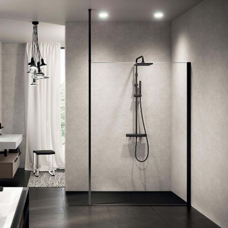 Novellini Kuadra H Kabina prysznicowa walk-in 67-70x200 cm szkło przezroczyste, profile chrom KUADH70-1K