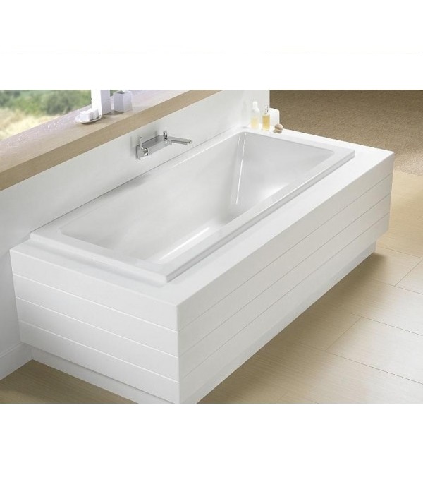 Riho Lusso Zestaw Wanna prostokątna 170x75 cm akrylowa z syfonem AMC55, biała BA18+560100200