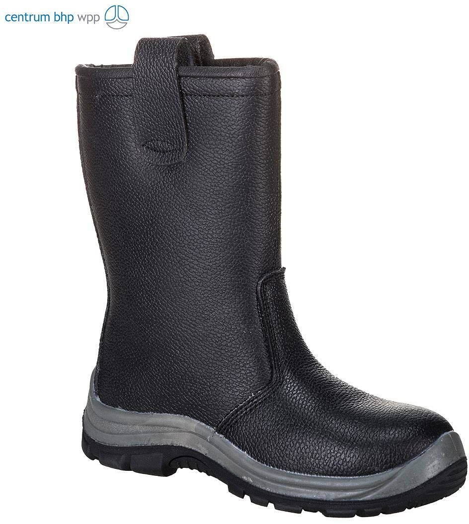 PORTWEST FW12 BUT WYSOKI STEELITE RIGGER CI S1P; CZARNY