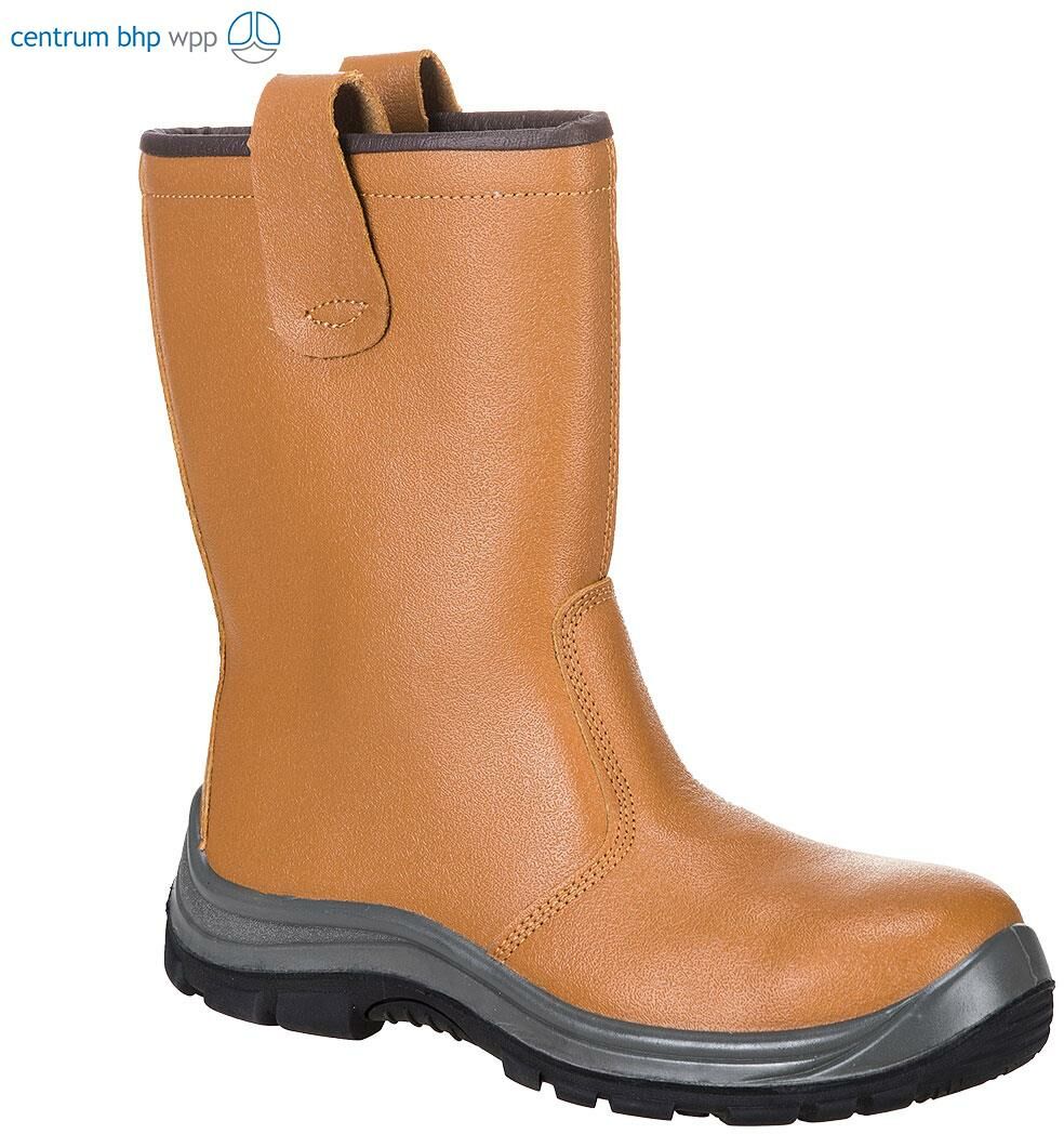 PORTWEST FW12 BUT WYSOKI STEELITE RIGGER CI S1P; JASNY BRĄZ