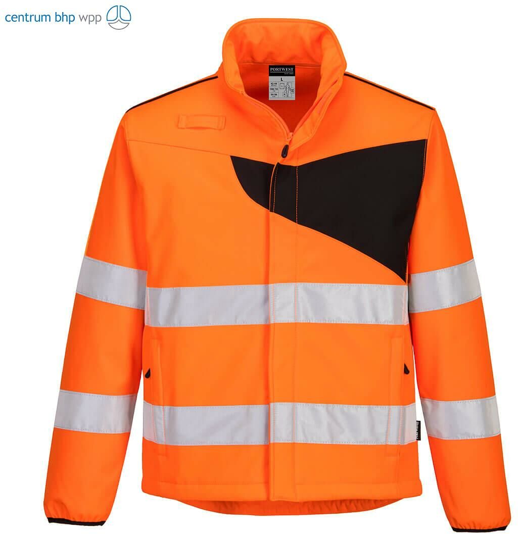 PORTWEST PW275 KURTKA OSTRZEGAWCZA SOFTSHELL PW2; POMARAŃCZOWY/CZARNY