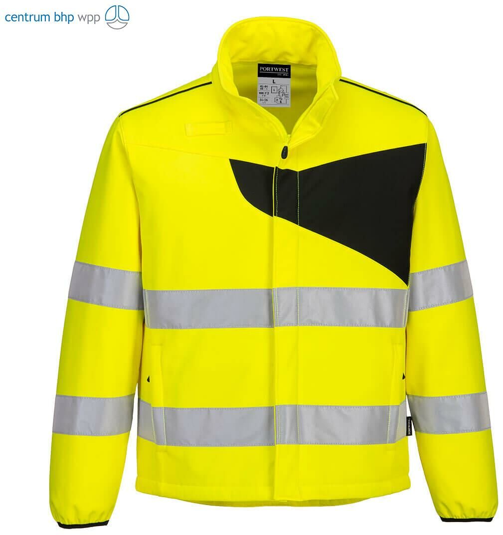 PORTWEST PW275 KURTKA OSTRZEGAWCZA SOFTSHELL PW2; ŻÓŁTY/CZARNY