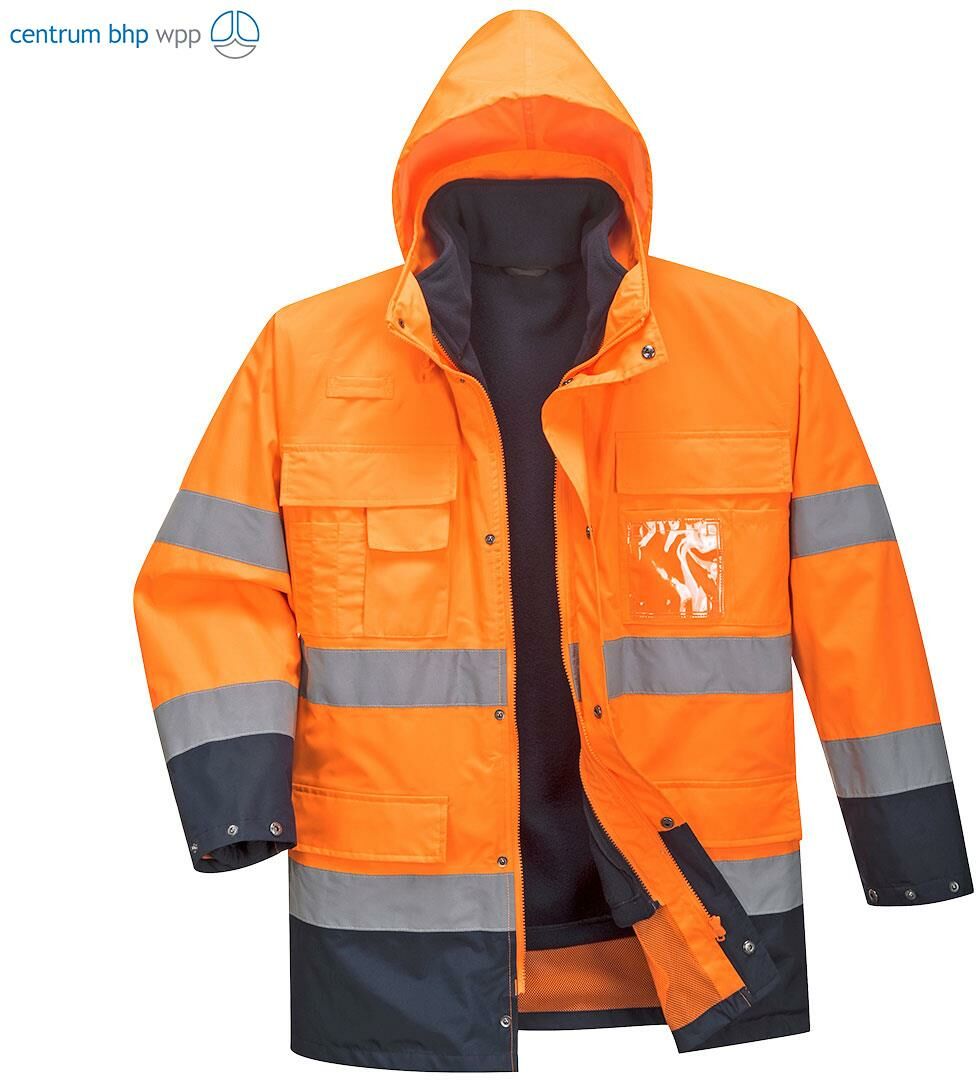 PORTWEST S162 KURTKA OSTRZEGAWCZA 3 W 1 LITE; POMARAŃCZOWY/GRANATOWY