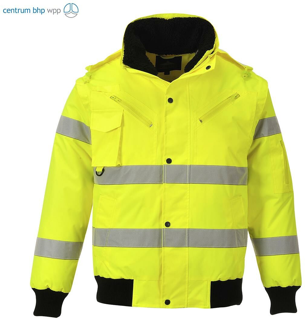 PORTWEST C467 KURTKA OSTRZEGAWCZA BOMBER 3W1; ŻÓŁTY