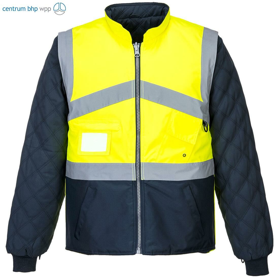 PORTWEST S769 DWUSTRONNA KURTKA OSTRZEGAWCZA KONTRASTOWA; ŻÓŁTY/GRANATOWY
