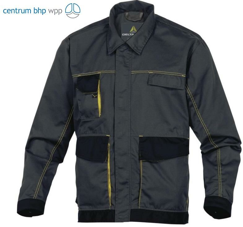 DELTAPLUS DMACHVES BLUZA D-MACH Z POLIESTRU (65%) I BAWEŁNY (35%), 245 g/m  (SZAROŻÓŁTY)