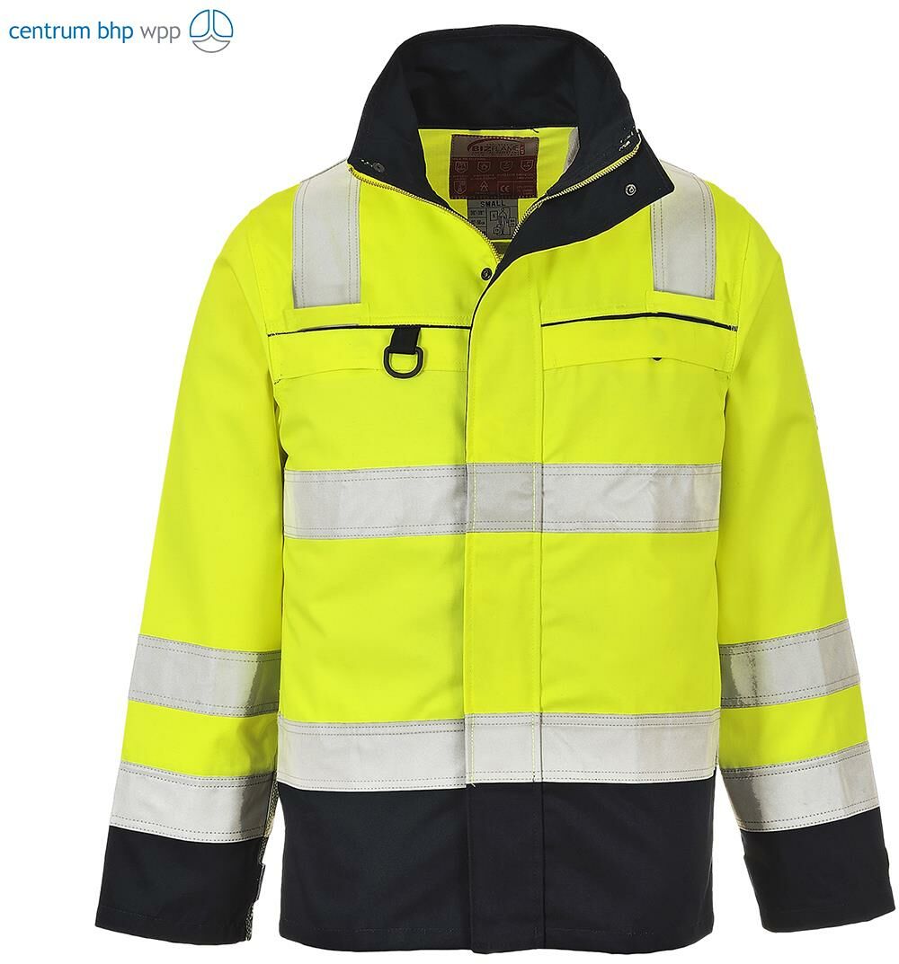 PORTWEST FR61 BLUZA TRUDNOPALNA OSTRZEGAWCZA MULTI-NORM; ŻÓŁTY/GRANATOWY