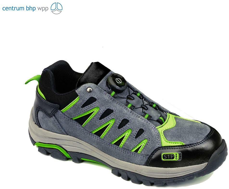 PORTWEST FT18 BUT BEZPIECZNY STEELITE S1P HRO ZAPIĘCIEM Z DRUTU STALOWEGO; SZARY/ZIELONY