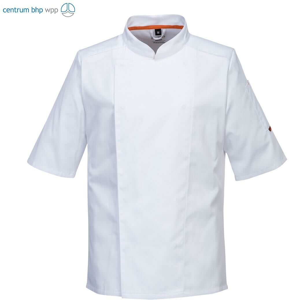 PORTWEST C738 BLUZA SZEFA KUCHNI MESHAIR PRO S/S; BIAŁY