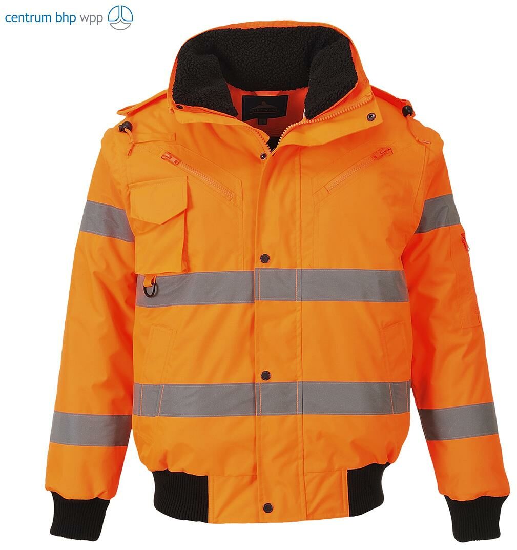 PORTWEST C467 KURTKA OSTRZEGAWCZA BOMBER 3W1; POMARAŃCZOWY