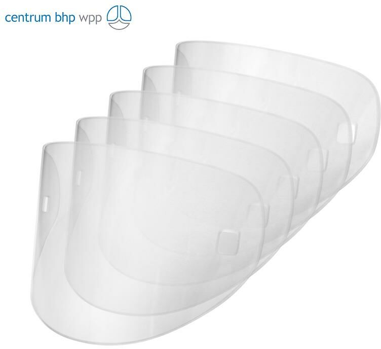 DELTAPLUS BARRIER PLATE ZESTAW 5 ZEWNĘTRZNYCH SZYBEK WYMIENNYCH Z POLIWĘGLANU DO PRZYŁBICY BARRIER (BEZBARWNY, ONESIZE)