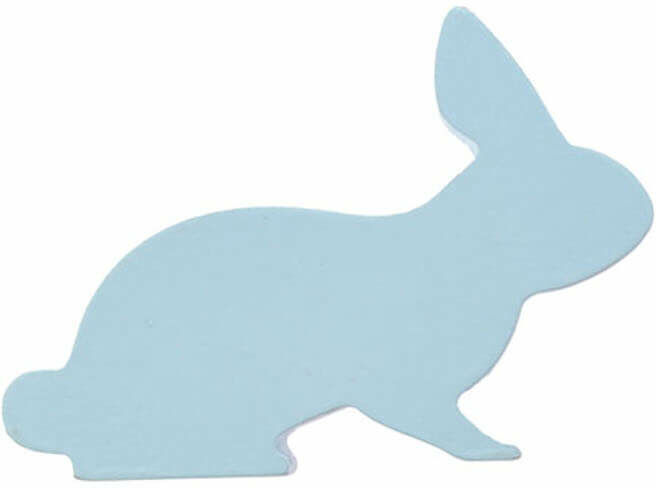 Dekoracja drewniana Zając niebieski - 10 cm - 1 szt.