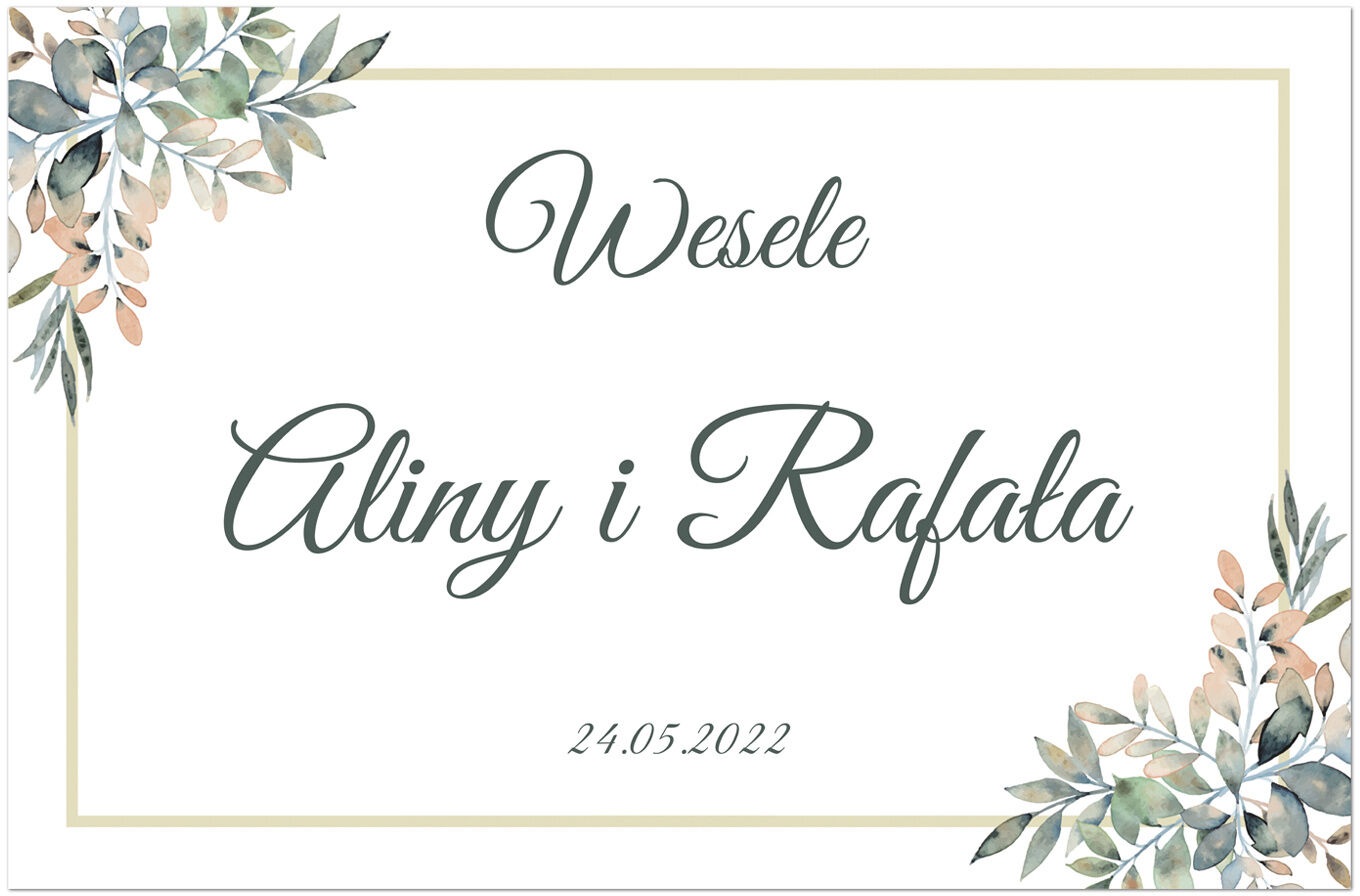 Plakat Weselny personalizowany - 90x60 cm