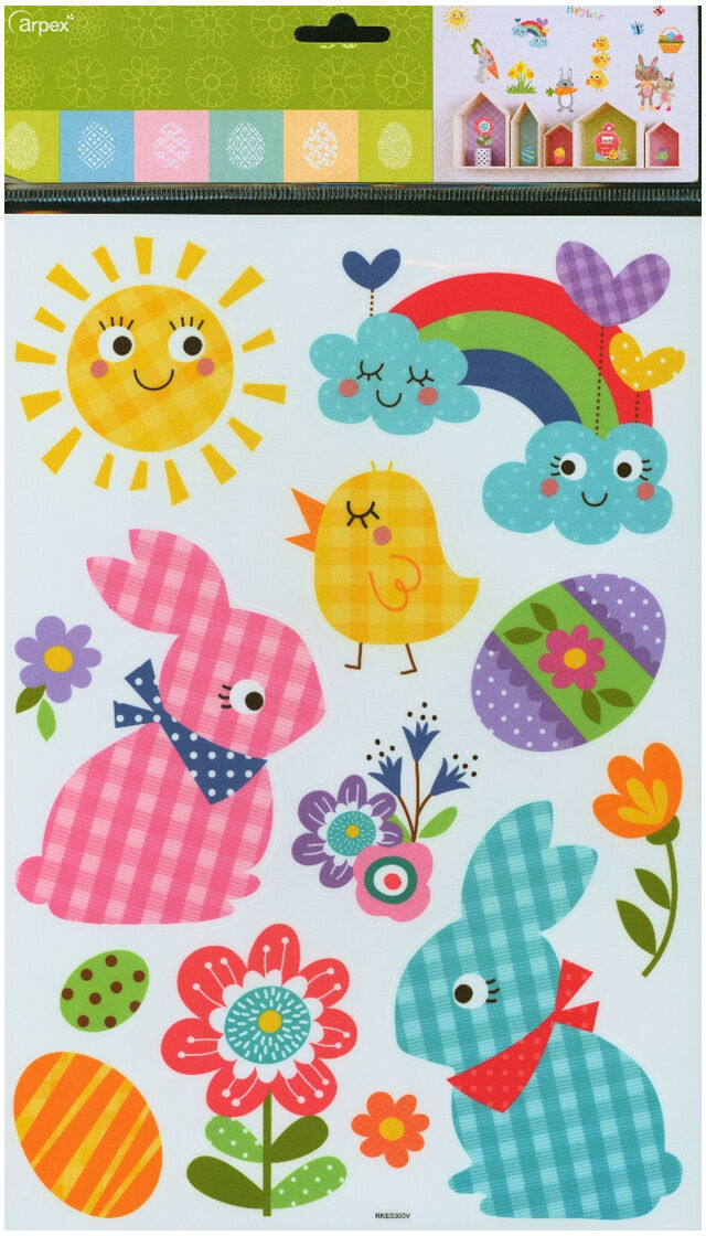 Dekoracyjne naklejki wielkanocne - 13 elem.