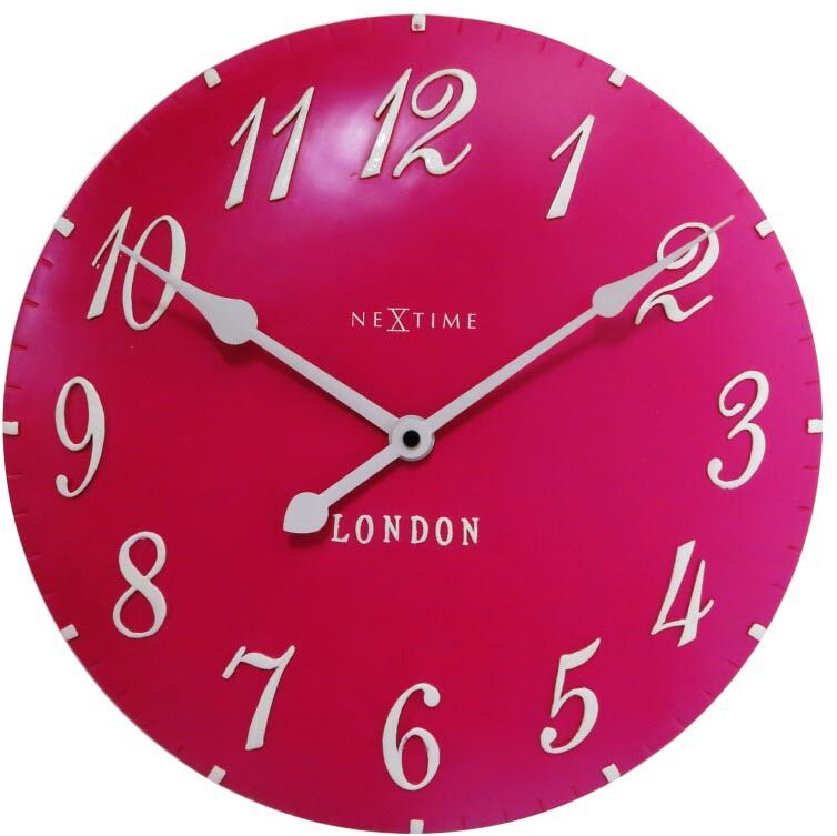 Nextime Zegar ścienny (różowy) London Arabic