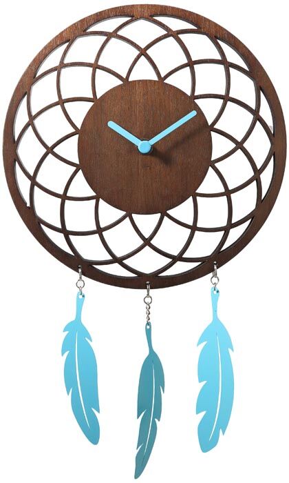 Nextime Zegar ścienny (brązowy) Dreamcatcher