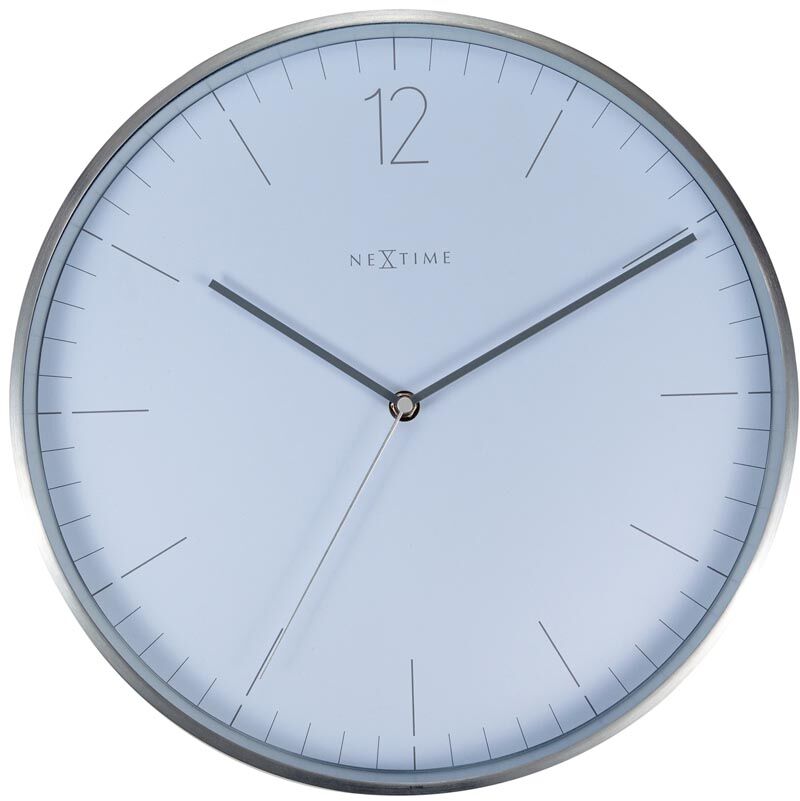 Nextime Zegar ścienny (biały) Essential Silver