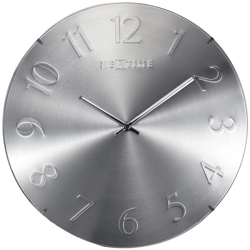 Nextime Zegar ścienny (srebrny) Elegant Dome