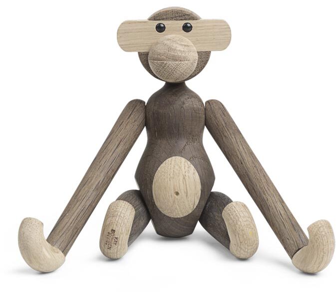 Kay Bojesen Figura, zabawka 20 cm (drewno dębowe wędzone) Małpka