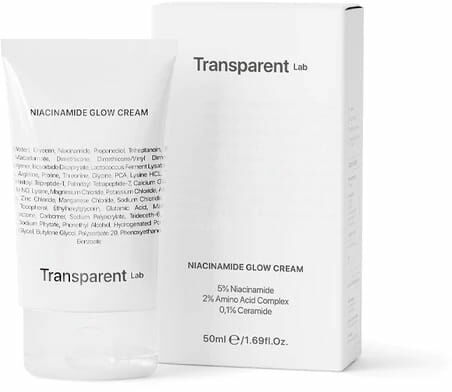 Transparent Lab NIACINAMIDE GLOW CREAM  Rozjaśniająconawiżający Krem do Twarzy z Niacynamidem 5% 50 ml