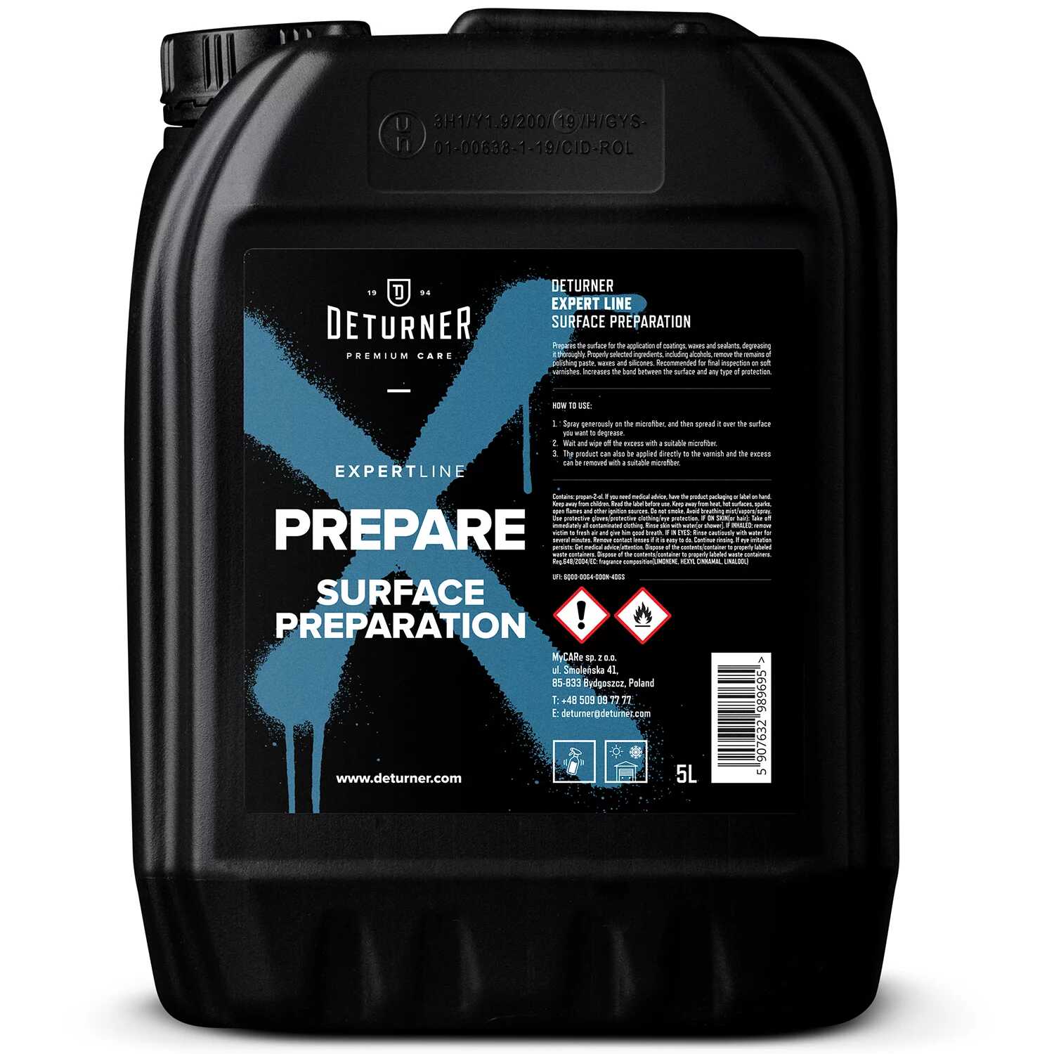 Deturner Xpert Line Prepare  odtłuszcza lakier przed woskiem/powłoką 5L