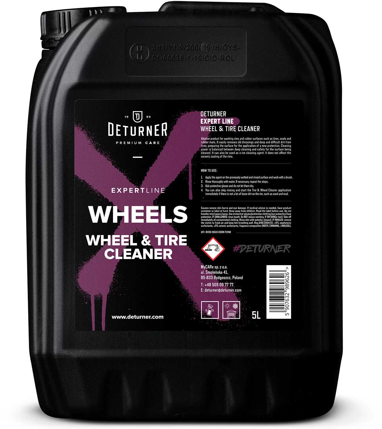 Deturner Xpert Line Wheels & Tire Cleaner  produkt do czyszczenia felg i opon 5L