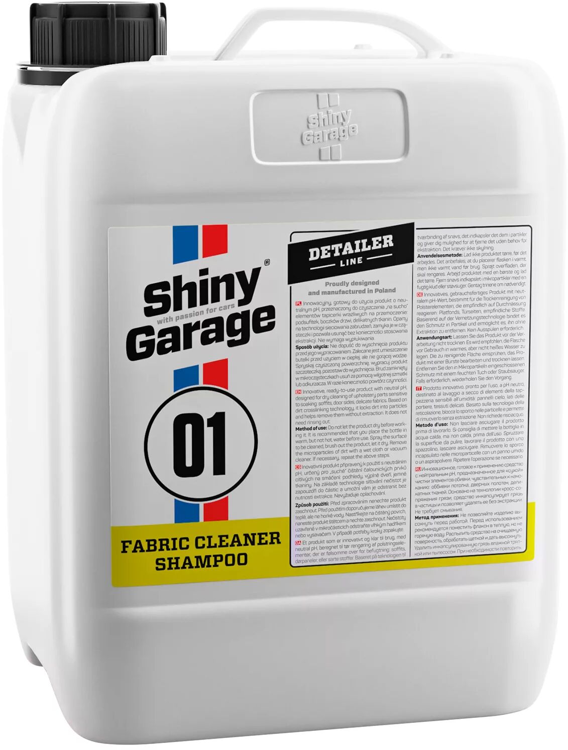 Shiny Garage Fabric Cleaner Shampoo  produkt do ręcznego prania tapicerki 5L
