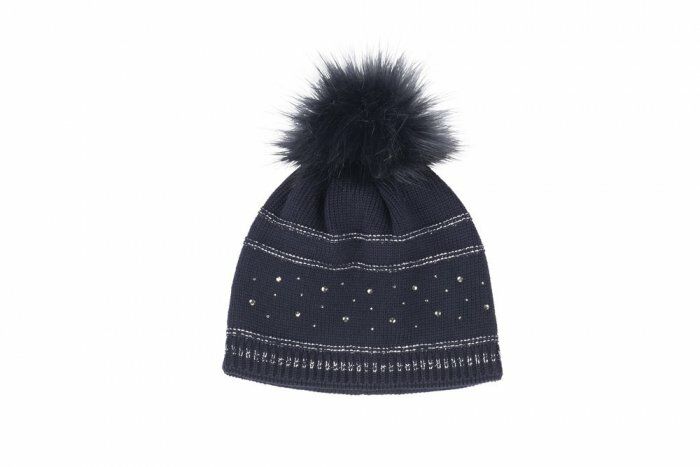 Pikeur Czapka zimowa z pomponem - navy