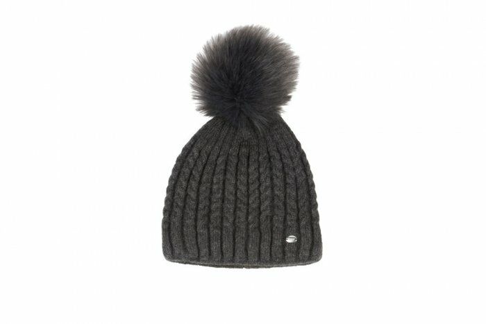 Pikeur Czapka zimowa z pomponem - asphalt