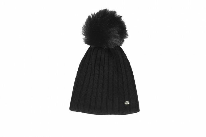Pikeur Czapka zimowa z pomponem - black