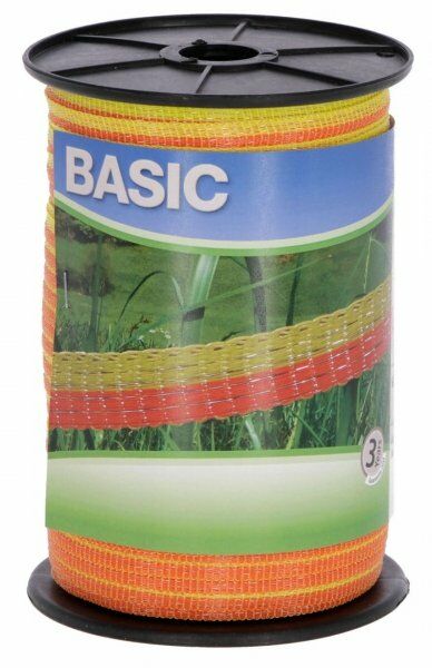 Kerbl Taśma ogrodzeniowa BASIC 250 m - żółty/pomarańcz