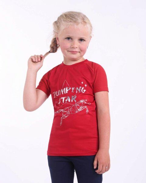 Koszulki jeździeckie - Koszulka młodzieżowa ZORA - QHP - red - grafika 1