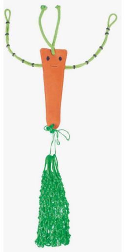 Zabawka dla konia z siatką na siano - QHP - carrot