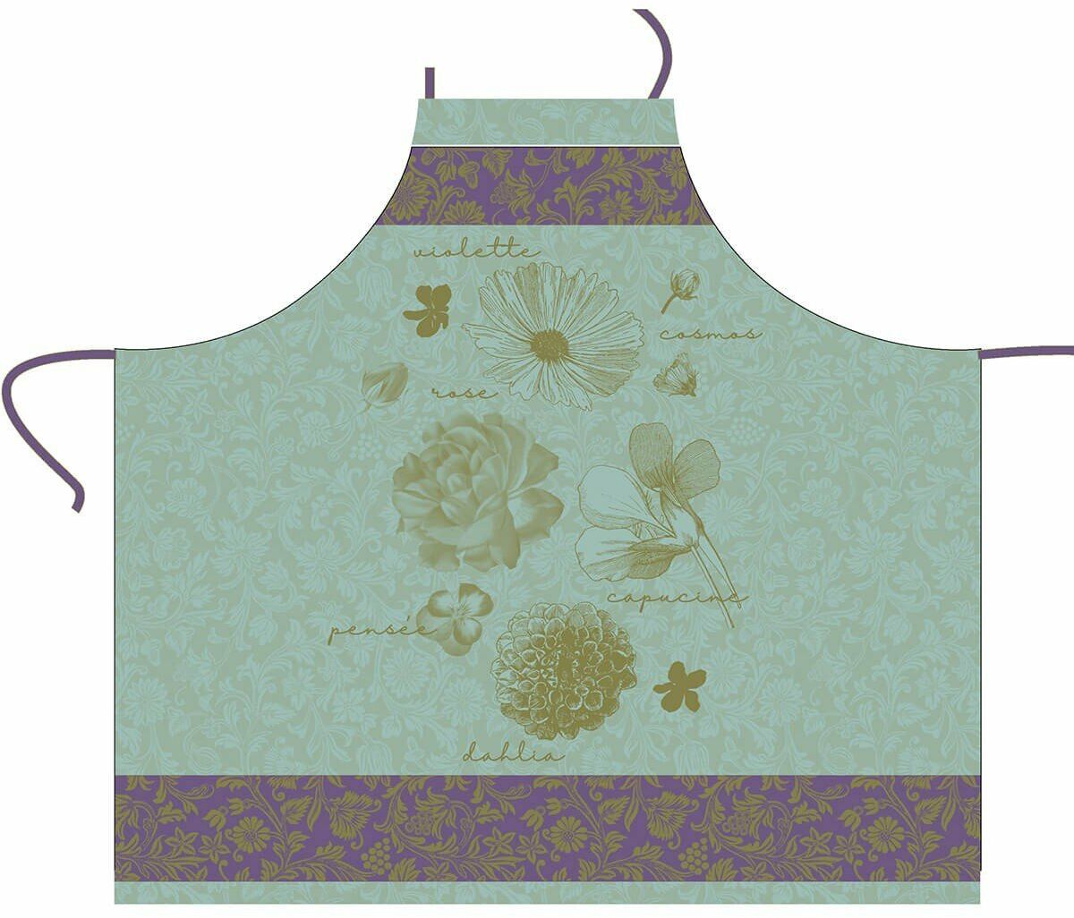 Le Jacquard Fran ais Fartuch kuchenny Fleurs  Croquer Zielony