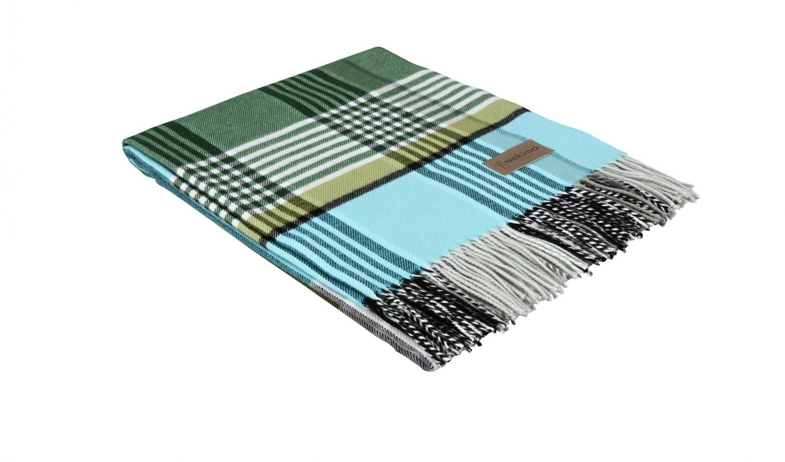 Eskimo Pled bawełniany Morcote Mint/Green