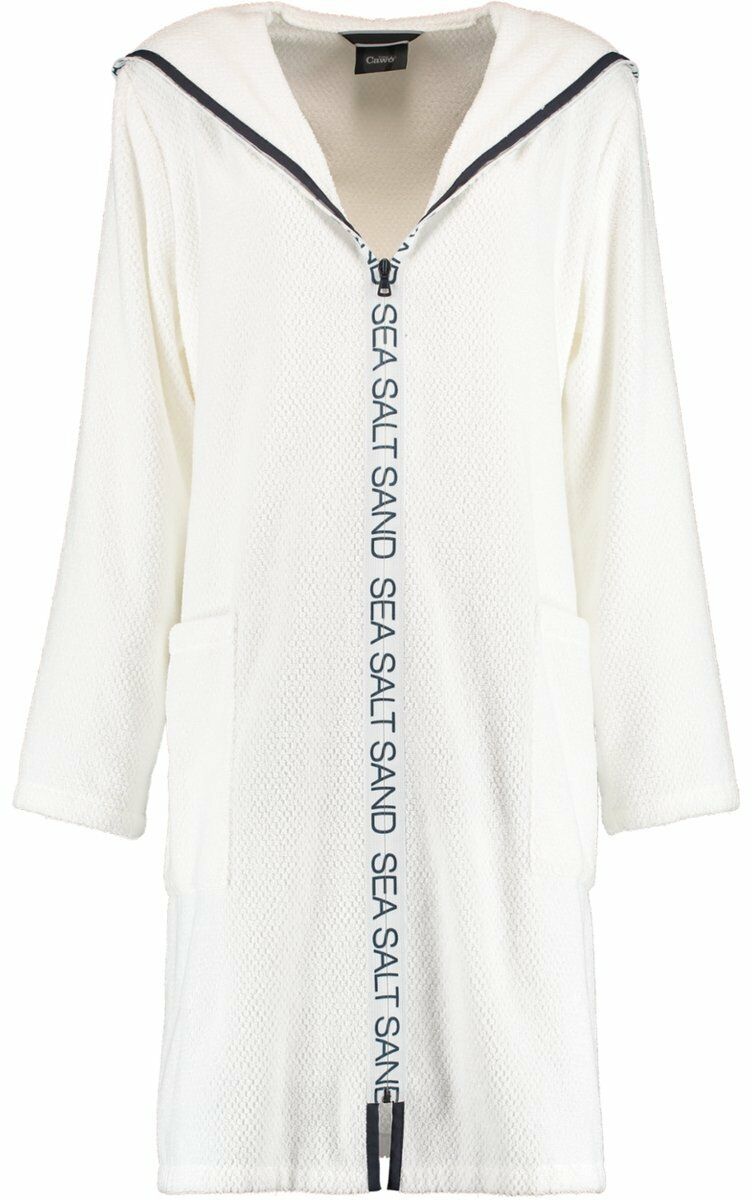Cawo Szlafrok damski Sea Salt Sand Hooded White