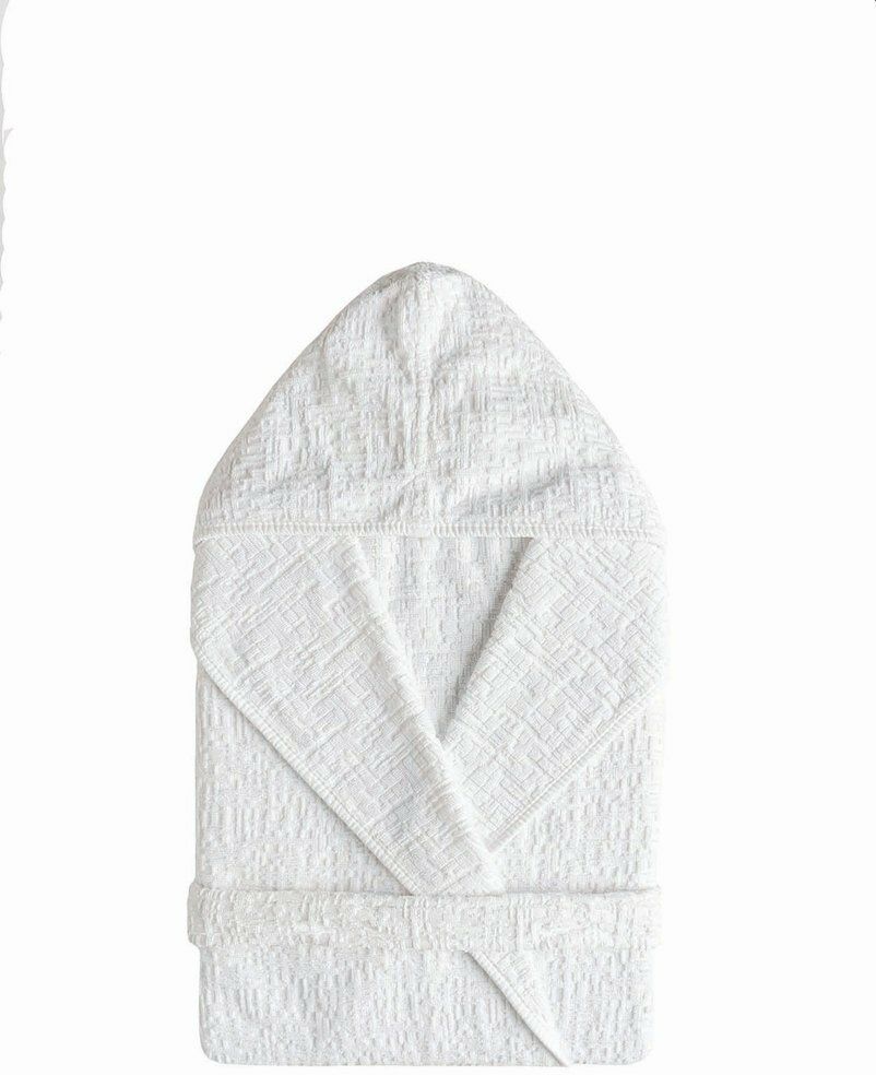 Sorema Szlafrok z kaptruem Gaufre White