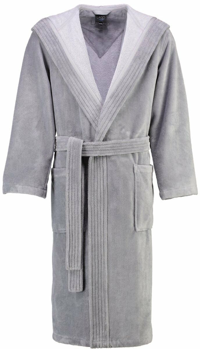 Cawo Szlafrok męski Basic Hooded Graphite