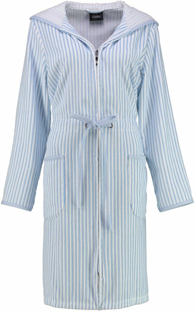Cawo Szlafrok damski Relax Hooded Light Blue