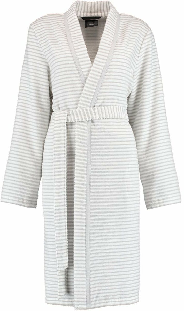 Cawo Szlafrok damski Structure Light Grey